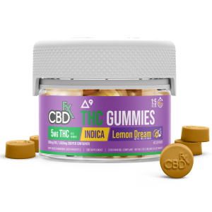 CBDfx | Delta-9 THC & Melatonin Gummies Lemon Dream | 5mg THC + 25mg CBD - 40ct