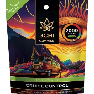3CHI | True Strains High Potency Gummies Cruise Control | 2000mg - 20ct