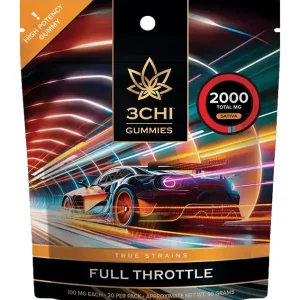 3CHI | True Strains High Potency Gummies Full Throttle | 2000mg - 20ct
