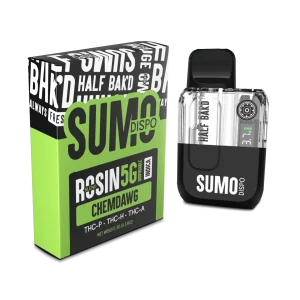 Half Bak'd | Rosin Blend Sumo THC Vape - Chemdawg | 5G - Indica Disposable