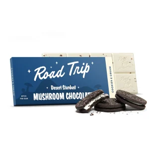 Road Trip | Cookies & Cream Mushroom Chocolate Bar | Desert Stardust – High Potency – 8ct Squares