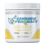 Cannabis Pharmacy | Delta-8 THC Plus Gummies | 50mg Delta 8 + 1mg THCA + 1mg THCP – Cinnamon Crunch – 30ct
