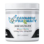 Cannabis Pharmacy | Heavyweight Delta8 Max | 250mg D8 + 50mg CBD + 1mg THCP – Mixed Berry – 30ct