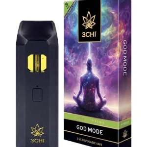 3CHI | True Strains God Mode THC Vape | Hybrid - 3g Disposable Vape