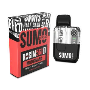 Half Bak'd | Rosin Blend Sumo THC Vape - Motornana | 5G - Hybrid Disposable