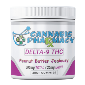 Cannabis Pharmacy Delta-9 THC Gummies | 25mg - Peanut Butter Jealousy - 20ct