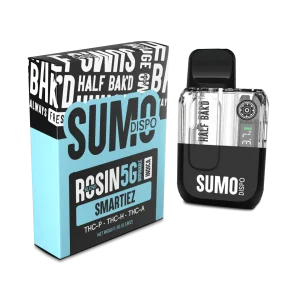 Half Bak'd | Rosin Blend Sumo THC Vape - Smartiez | 5G - Inidica Disposable