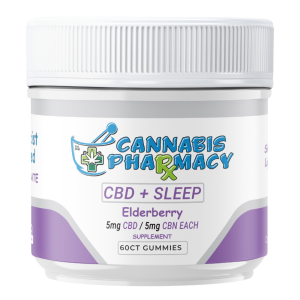 Cannabis Pharmacy | Sleep Light Gummies | 5mg CBN + 5mg CBD + 2.5mg Melatonin - Elderberry - 60ct