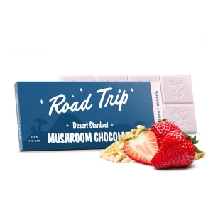 Road Trip | Strawberry Crunch Mushroom Chocolate Bar | Desert Stardust – High Potency – 8ct Squares