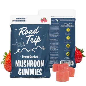 Road Trip | Strawberry Mushroom Gummies | Desert Stardust – High Potency Extract – 8ct