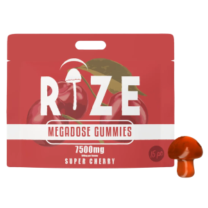 Rize | Super Cherry Mushroom Gummies | Megadose 7500mg – 15ct
