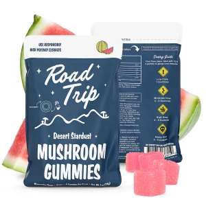 Road Trip | Watermelon Mushroom Gummies | Desert Stardust – High Potency Extract – 8ct