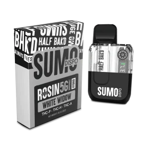 Half Bak'd | Rosin Blend Sumo THC Vape - White Widow | 5G - Hybrid Disposable