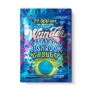 Wunder | Mushroom Tablets – Blue Razz | Maxx Tablets -14,000mg – 1ct