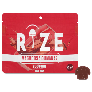 Rize | Sour Cola Mushroom Gummies | Megadose 7500mg – 15ct