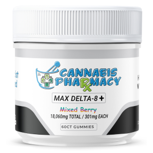 Cannabis Pharmacy | Heavyweight Delta8 Max | 250mg D8 + 50mg CBD + 1mg THCP - Mixed Berry - 60ct