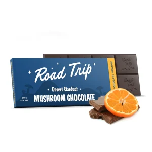 Road Trip | Dark Chocolate Orange Mushroom Bar | Desert Stardust – High Potency – 8ct Squares