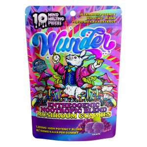 Wunder | Grape Mushroom Gummies with Kava | 1200mg Entheogenic Extract + 150mg Kava – 10ct