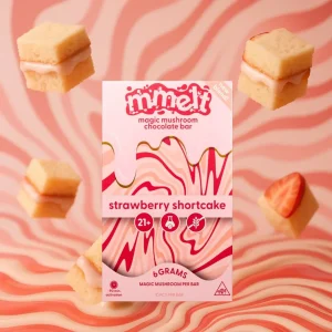 Mmelts | Strawberry Shortcake Mushroom Chocolate Bar | 6G